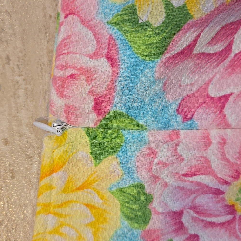 Vittadini Sport 100% Cotton Multi-Colored Floral Pastel Print Pencil Skirt - Picture 6 of 9